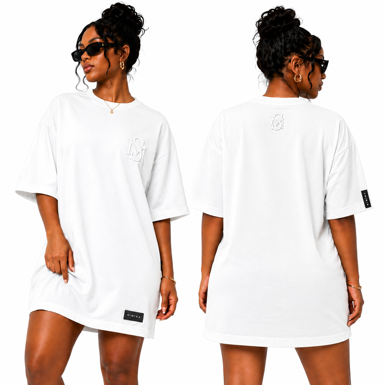 Simira Dress Tee – White