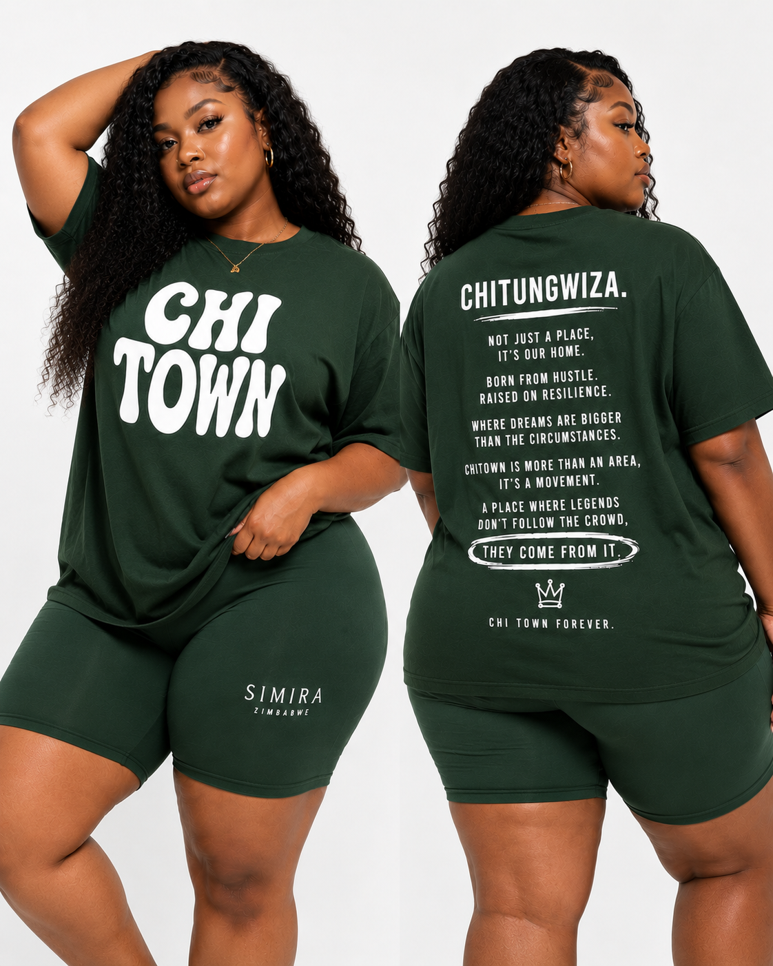 Simira Chi Town Oversized Tee & Biker Short Set
