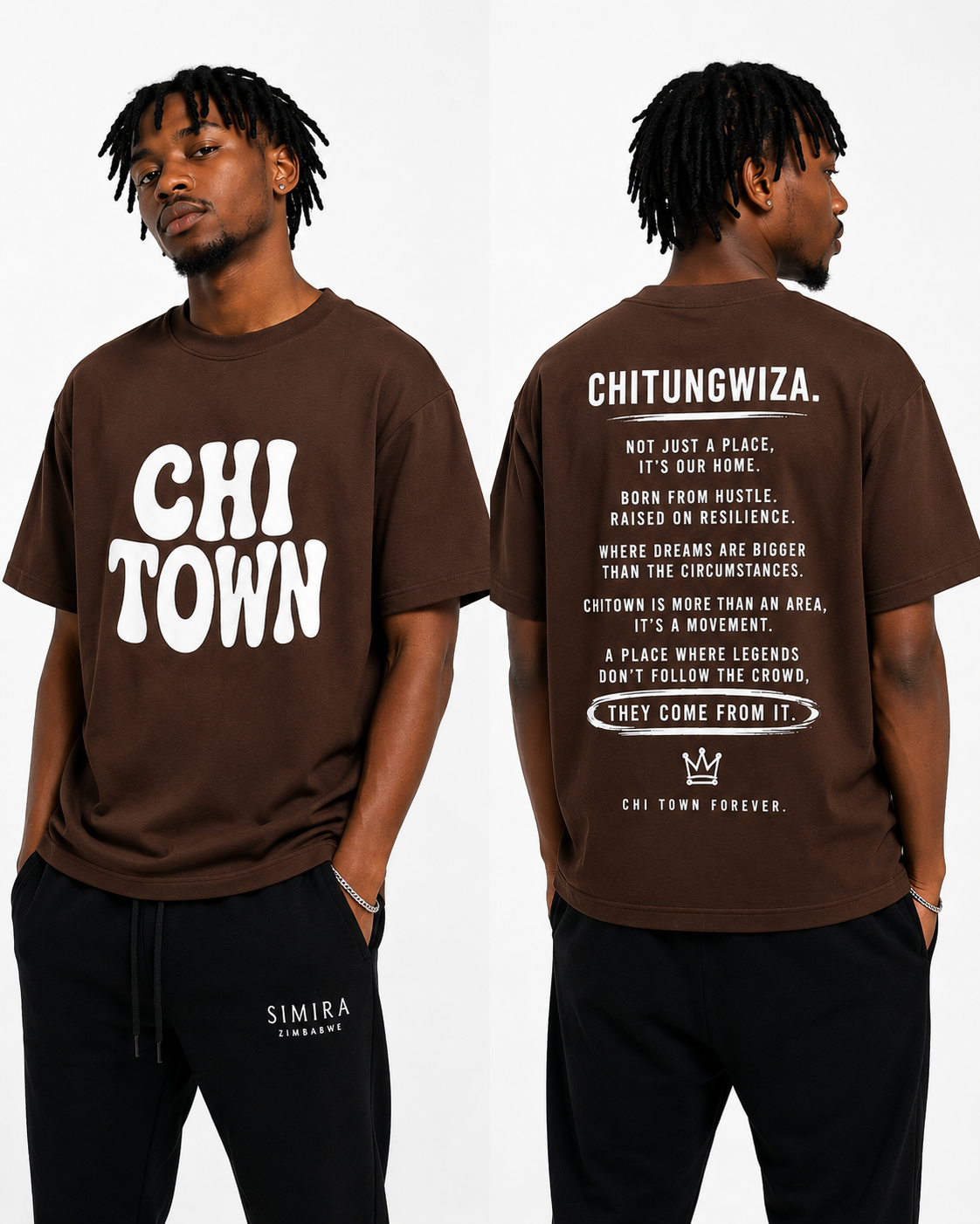 Simira Chi Town Oversized Graphic Tee – Green