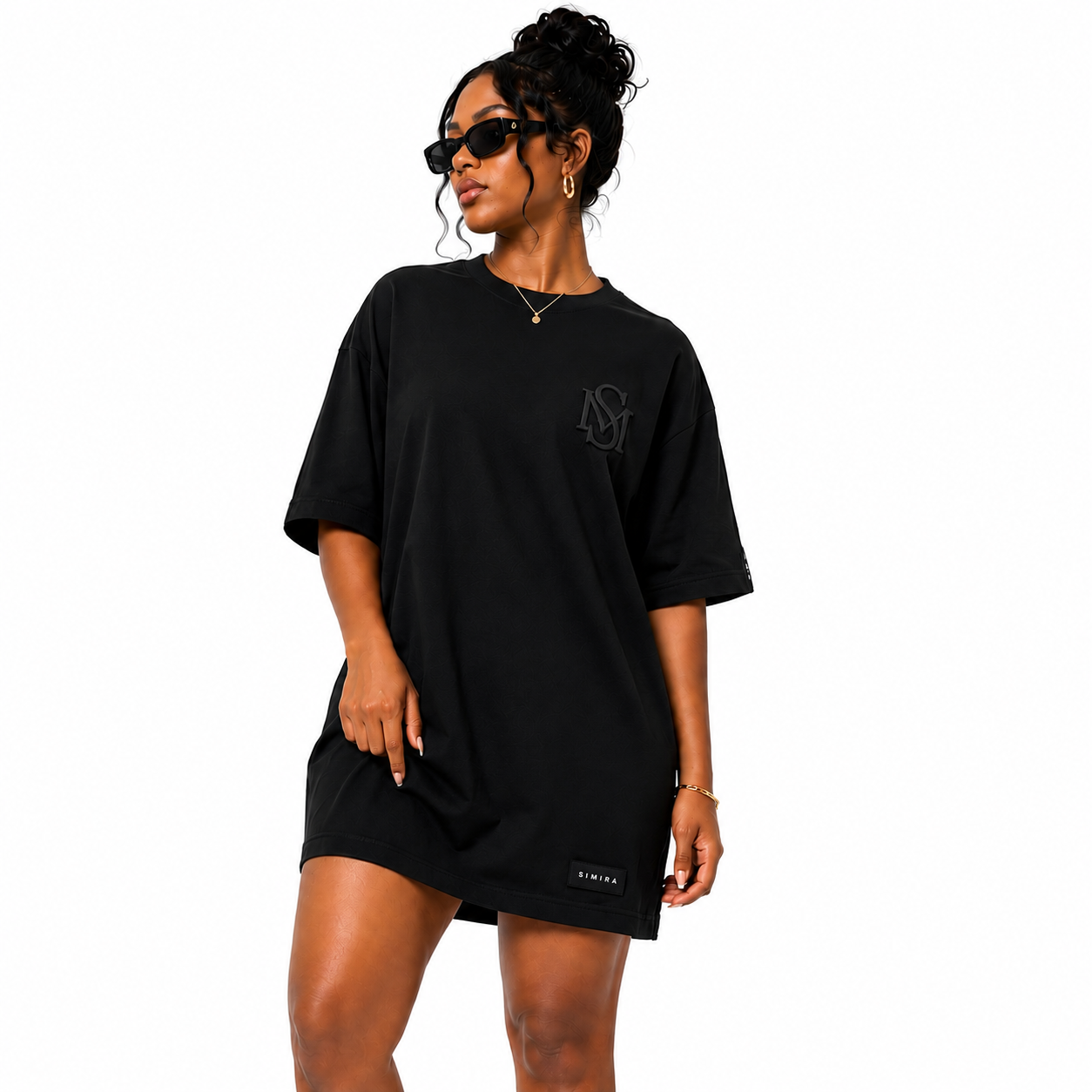 Simira Dress Tee – Black