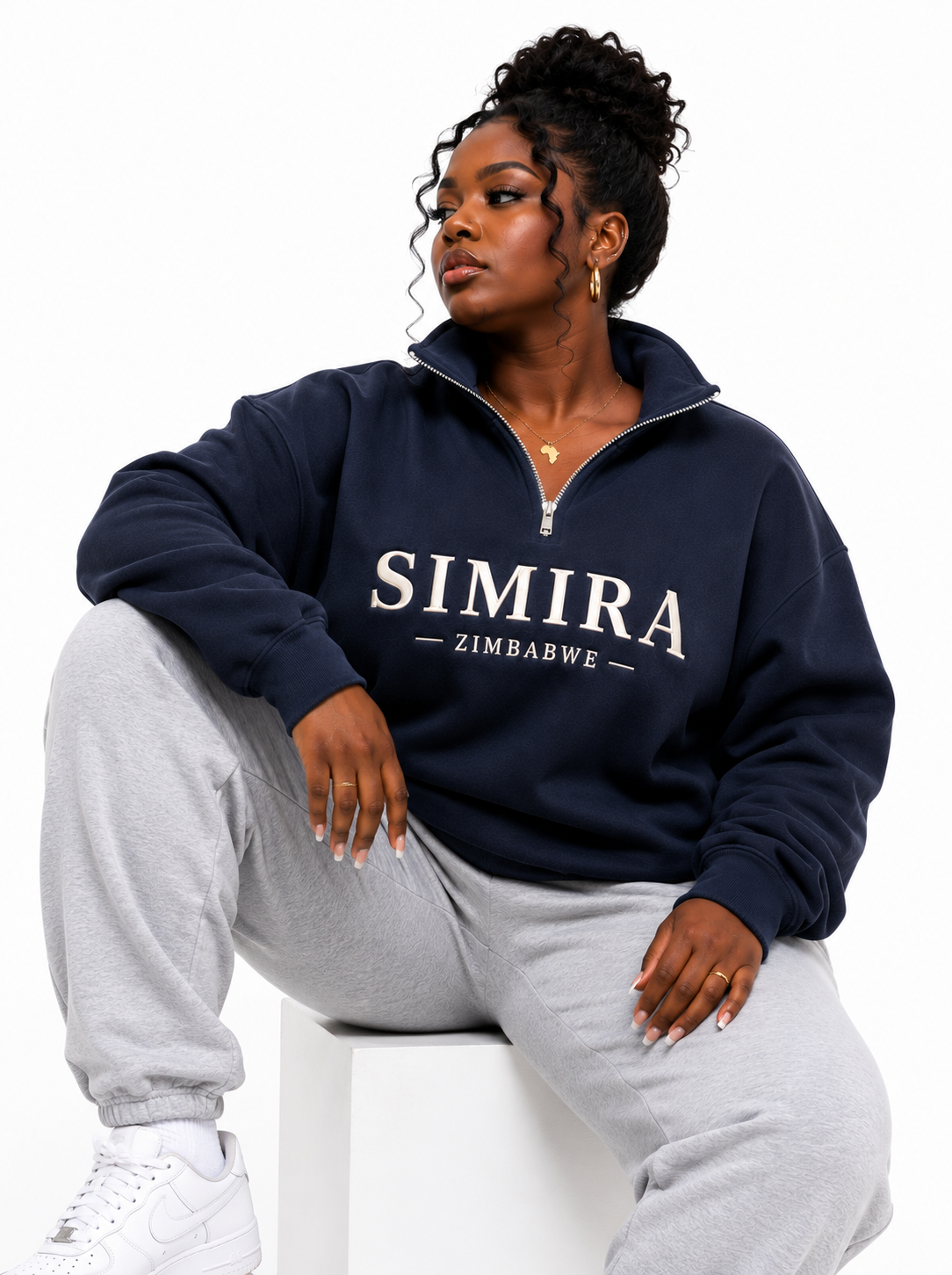 Simira Zimbabwe Heritage Half-Zip Jacket