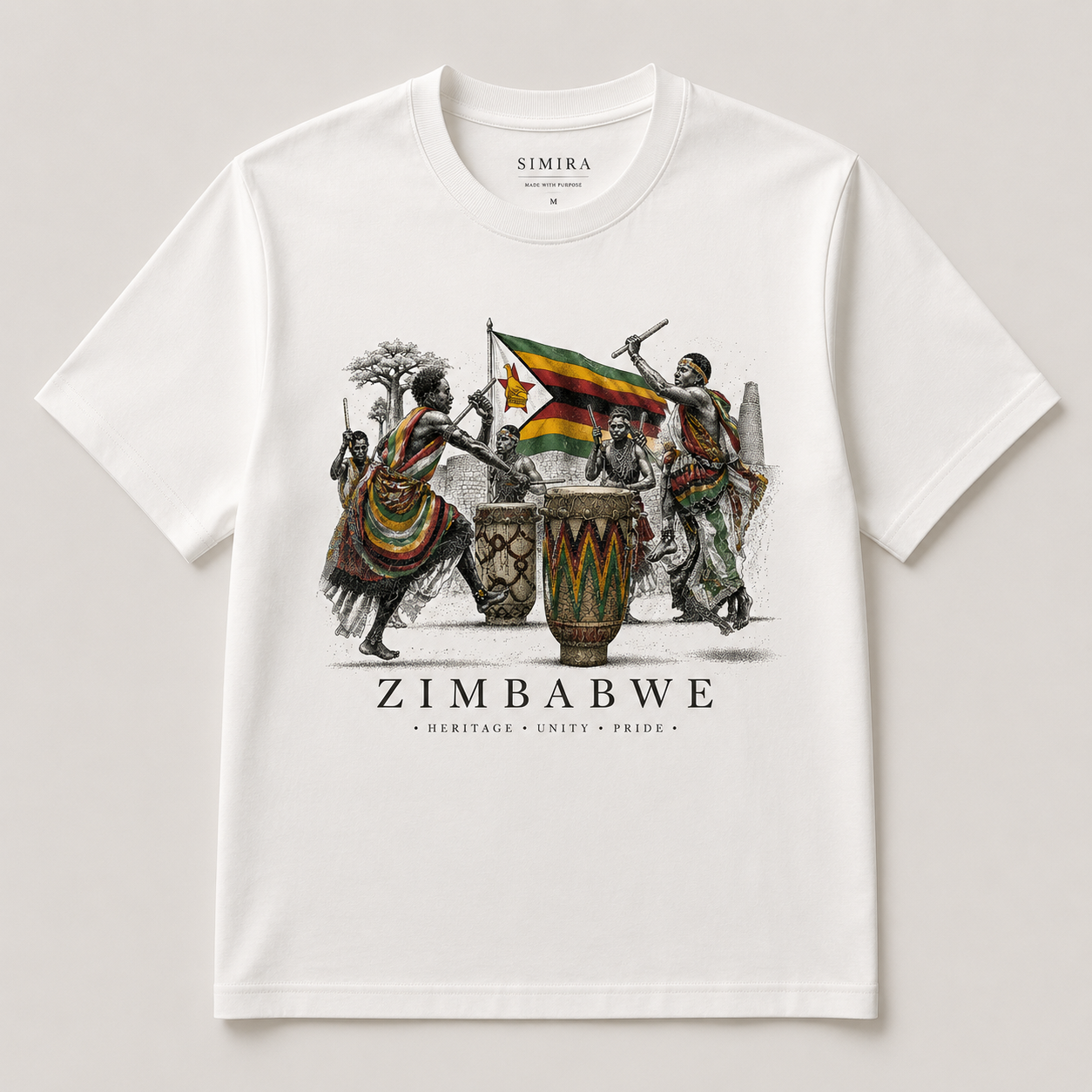 Simira Zimbabwe Heritage Tee – Luxury African Streetwear