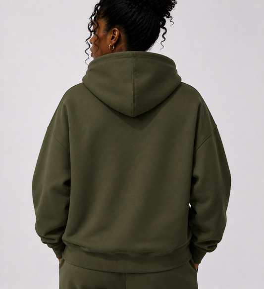 Simira Essential Hoodie — Olive Green Edition
