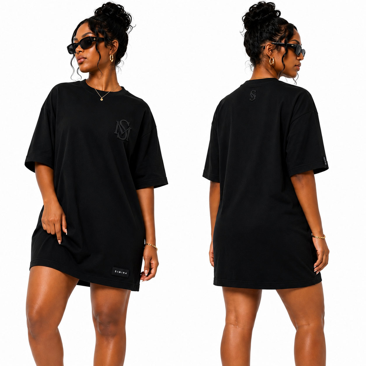 Simira Dress Tee – Black