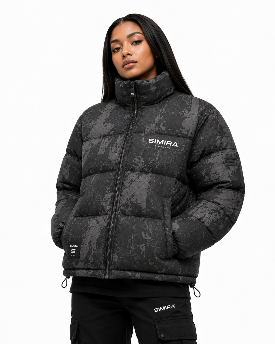 Simira RipTech Puffer Jacket — Midnight Black